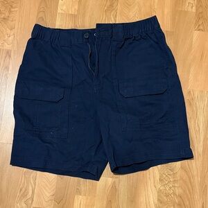 Men's Navy Cotton Shorts